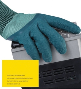 Gant de travail en caoutchouc King avec mousse, antidérapant et respirant, adapté aux chantiers de construction et durable, gant de sécurité - Product Image 5