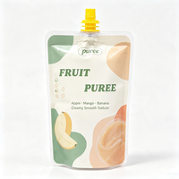 Pochette PE de qualité alimentaire 300 ml, durable, anti-fuite, avec bec verseur pour aliments pour bébés, purée de fruits
