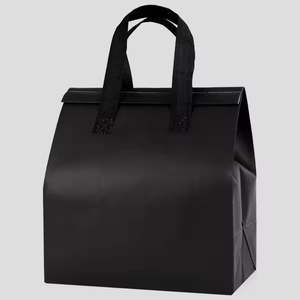 Factory Wholesale Customized Logo Printed Eco Packaging Bag Waterproof Insulated Food Delivery Bag Non-woven Bags with Handle - Product Image 4