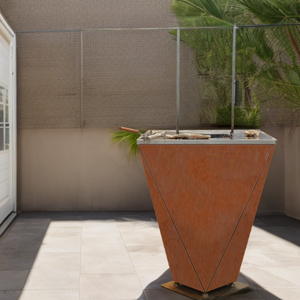 2023 nuevo estilo <span class=keywords><strong>chimenea</strong></span> de jardín de acero resistente a la intemperie patio trasero <span class=keywords><strong>barbacoa</strong></span> al aire libre parrillas de <span class=keywords><strong>barbacoa</strong></span> de Metal de acero Corten - Product Image 6