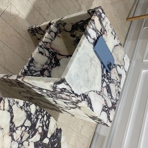New Luxury Living Room Coffee Table Set <strong>Artificial</strong> <strong>Stone</strong> Calacatta Viola Drawers Home Decorative Side Tables Sintered <strong>Stone</strong> - Product Image 6