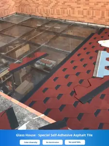 Bardeaux Dego auto-adhésifs Asphalte Bardeaux en feutre d'huile <span class=keywords><strong>de</strong></span> toiture imperméables Isolation thermique Réduction du bruit Bardeaux en acier <span class=keywords><strong>de</strong></span> couleur - Product Image 3