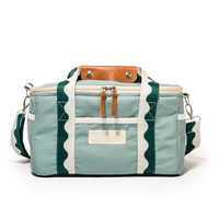 Sac isotherme en toile de 15 L, sac isotherme souple imperméable pour la plage, sac isotherme réutilisable pour le déjeuner, pour pique-nique