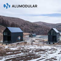 Villa de luxe modulaire préfabriquée à ossature légère en acier à double paroi, construction rapide, structure triangulaire pour hôtels et maisons
