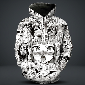 Sweat-shirt à capuche Ahegao pour homme, imprimé en 3D, manga hentai, anime - Product Image 3