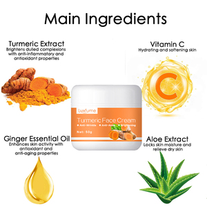 Crème Visage Jour et Nuit Hydratation Profonde <span class=keywords><strong>Anti</strong></span>-âge Soins de la Peau Crème au Curcuma - Product Image 2