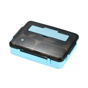 Boîte à lunch <span class=keywords><strong>isotherme</strong></span> en acier inoxydable avec 5 compartiments anti-fuite, personnalisable, pour le bureau - Product Image 6