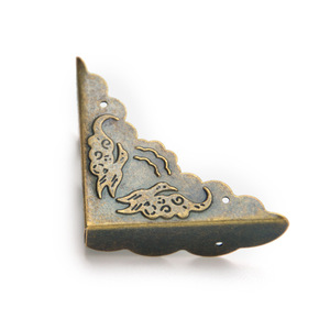 Double Beast Horns Metal <b>Corner</b> <b>Protector</b> Bronze Iron 0.4 3 Mm For Wooden Box Edge Banding Decorative Hardware Accessory - Product Image 5