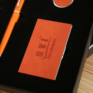 Ensemble de porte-clés, stylo, agenda et portefeuille en cuir PU avec logo personnalisé, style professionnel, cadeau de remise de diplôme, cadeaux promotionnels d'entreprise pour les pères - Product Image 3