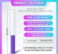 Bâtons lumineux LED à effet flash avec impression de logo, fournitures de fête personnalisées pour la Saint-Valentin et Noël - Vente chaude, imperméables et durables