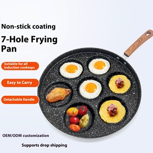 Hot bán 7-lỗ không dính chảo chiên trứng Omelette Pancake bít tết Frying Pan cho nhà bếp nhà ăn sáng nấu ăn - Product Image 2