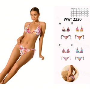 Costume da bagno intero HDJ taglie forti con controllo pancia, scollo incrociato, stampa floreale, monokini BZ77120 - Product Image 4