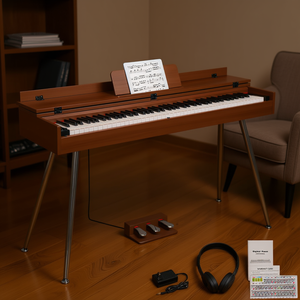 Piano Digital Glarry de 88 Teclas con Teclado Contrapesado, Cuerpo de Madera de Tamaño Completo con Soporte de Metal, Instrumento Musical Profesional - Product Image 2