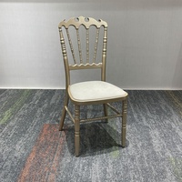Chaises de mariage Napoléon en métal élégantes, empilables, chaises de banquet Chiavari pour hôtels, restaurants, locations d'événements