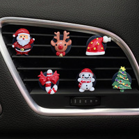 Désodorisant de voiture de la série Noël, en résine aromatique, parfum naturel, clip pour grille d'aération de voiture, décoration