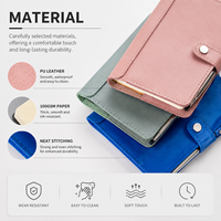 Funda de Cuero PU Personalizada para Diario A5 A6, Cubierta de Cuaderno Reutilizable con 100 Hojas, Portafolio, Regalo
