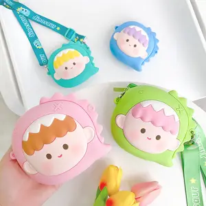 New cartoon Cute Wallet Coin purses pouch for Girls small messenger Bags Lady PVC earphone storage silicone headphone bag