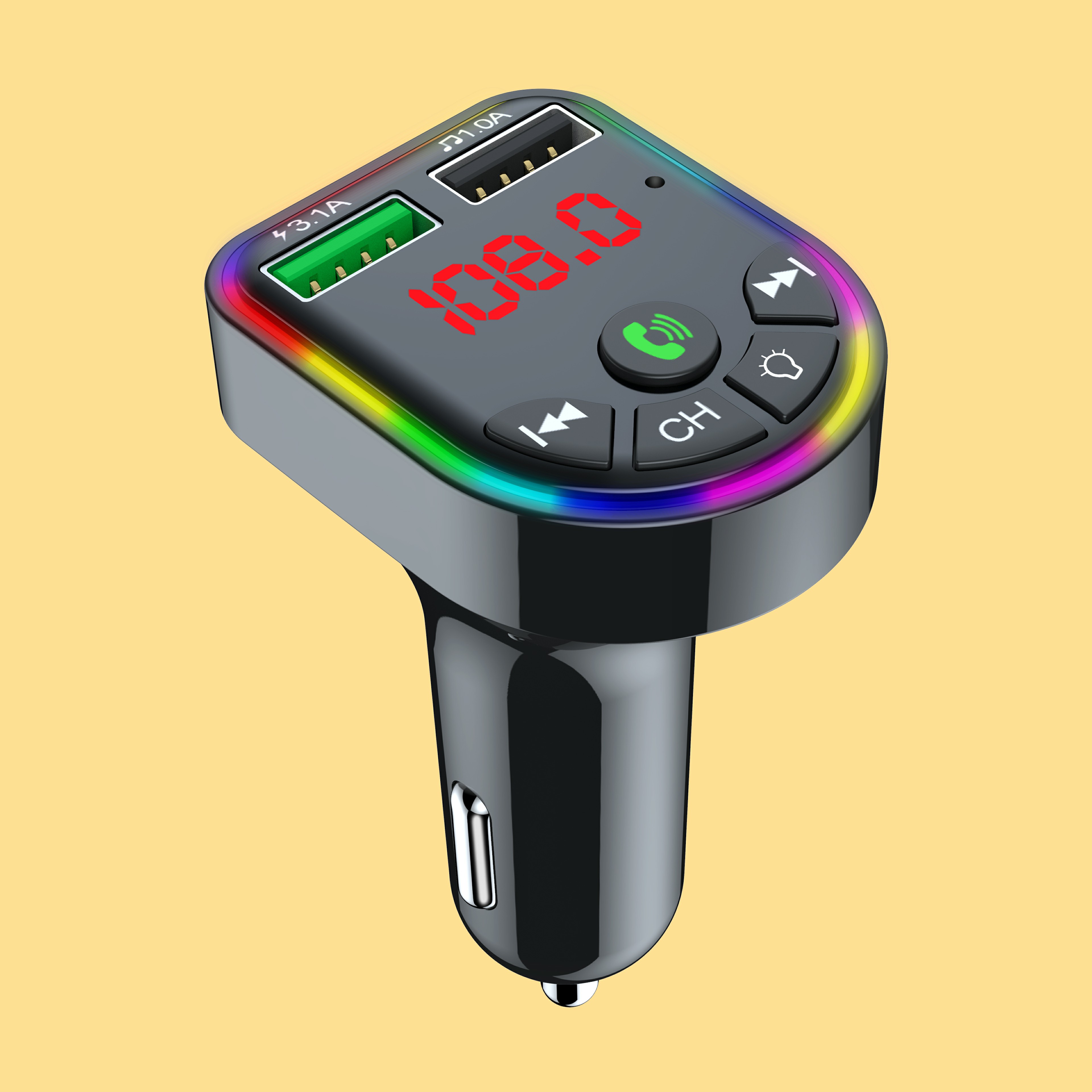 car mp3 audio wireless in-car bluetoots fm transmitter mp3 player bluetoohs