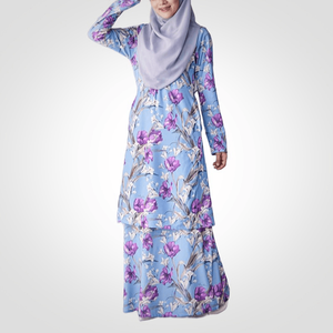 SIPO Eid Vente à Chaud Style Malaisien Modeste Droite Baju Kurung Pahang Musulman Femmes Grande Taille Imprimé Robe - Product Image 3