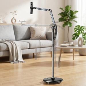 Soporte de Teléfono Móvil FEIXIANG L66 de Aleación de Aluminio, con Doble Brazo, Base de Disco y Ruedas, para Smartphones de 3 a 7 Pulgadas, para Escritorio - Product Image 1