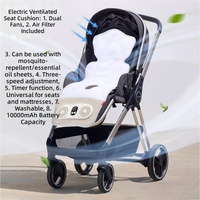 Ventilateurs portables doubles pour bébé, coussin de siège rafraîchissant respirant pour poussette et sièges auto, accessoires pour siège auto bébé