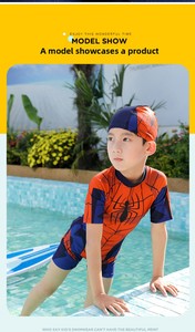 Boys One-Piece Long Sleeve Briefs Swimsuit Toddler Sun Protection Waterproof Quick Dry Polyester <strong>Spiderman</strong> Kids <strong>Swimwear</strong> - Product Image 6