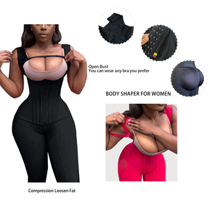 <span class=keywords><strong>Faja</strong></span> de Alta Compresión con Control de Abdomen, <span class=keywords><strong>Faja</strong></span> Postparto hasta el Tobillo, Control de Cintura y Abdomen, Levanta Glúteos, Corsé Moldeador de Cuerpo Completo - Product Image 6