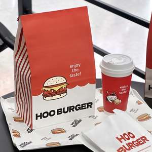 Customized Logo Printing Eco-Friendly White Paper Takeaway Packaging Bags with Handles for Restaurants Cafes Food Delivery - Product Image 5