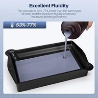 ELEGOO Printer 3D ketangguhan tinggi Resin dapat dicuci air ABS seperti rendah viskositas presisi tinggi 405nm bahan cetak cepat