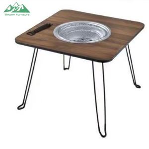 طاولة قابلة للطي من الزجاج المقوى متعددة الأغراض للاستخدام الخارجي من وايون، مع محطة شواء مدمجة ومقاومة للماء - Product Image 1