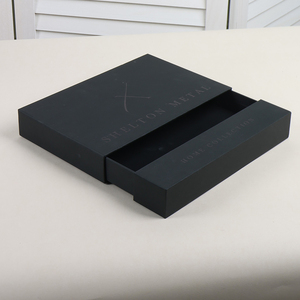 Luxury Personalised Black Foil logo Paper Cardboard Drawer Gift Box for Clothing - Product Image 2