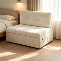 Schlafsofa für Schlafzimmer 3-in-1 Konvertierbares Klappbares Schlafsofa Extra Breiter Modus Abnehmbarer Bezug für Kinder und Gäste