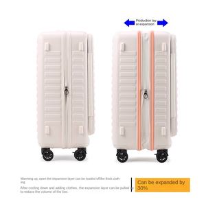 กล่องซิปกระเป๋านีโอพรีนเปิดด้านหน้า20นิ้วกล่องขึ้นเครื่องรถเข็นอเนกประสงค์ตั้งรหัสผ่านการเดินทางผู้ชายผู้หญิง - Product Image 2