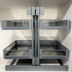 Modern Kitchen Cabinet Blind <b>Corner</b> Solution Glass Magic <b>Corner</b> <b>Basket</b> Pull Out Trash Bin Swing Tray <b>Basket</b> - Product Image 6