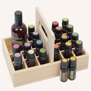 Caja de almacenamiento de aceite esencial de madera con 21 ranuras, botellas de 15 ml, organizador de exhibición de esmalte de uñas, soporte, asas de transporte, caja de aceite <span class=keywords><strong>Doterra</strong></span> - Product Image 5