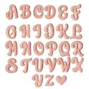 New Design Iron on Cartoon Morandi Color Embroidered Chenille Lover Heart Letter Patch - Product Image 6