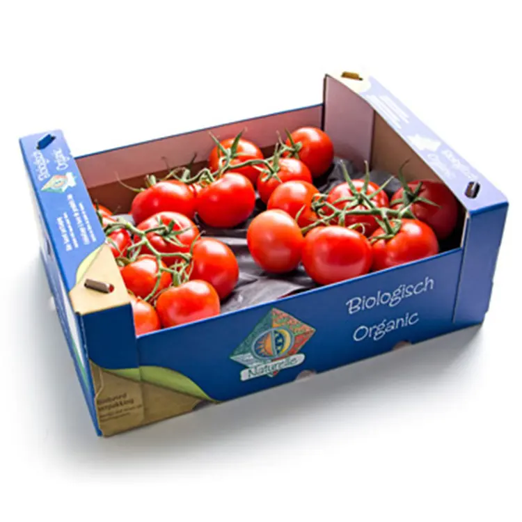 Caja de cartón corrugado para frutas y verduras frescas, caja de cartón para plátano, cajas móviles para tomate