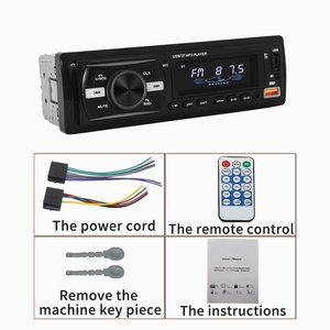 เครื่องเล่น MP3 ในรถยนต์ พร้อมช่องเสียบ USB TF วิทยุ FM บลูทูธ 12V 1 Din ระบบเสียงสเตอริโอในตัว พร้อมช่องเสียบ USB SD AUX - Product Image 6
