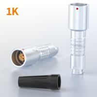 Connecteur Circulaire Push-Pull Multipolaire Série 1K, Étanche IP66/68, 2-16 Broches, pour Rallonge de Câble de Connexion, Type PHG Free Socket