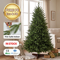 Árbol de Navidad Artificial Realista, Plegable, con Bisagras, de Abeto y Pino, Hipoalergénico, No Tóxico, Ignífugo, Ecológico y Agradable al Tacto