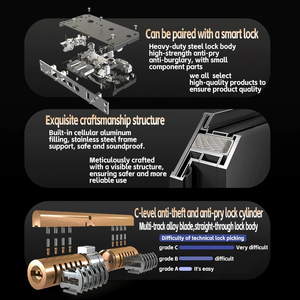 Ul BS ISO cnas nhập nhôm khác readymade frontentrance phía trước nhập nội thất bên ngoài cửa thép an ninh cho nhà ở - Product Image 4