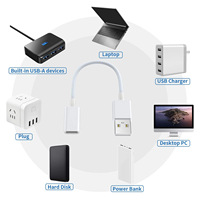 Adaptateur de charge de téléphone portable 20cm USB C femelle USB mâle tout nouveau câble d'extension de protection OTG pour une charge de téléphone pratique