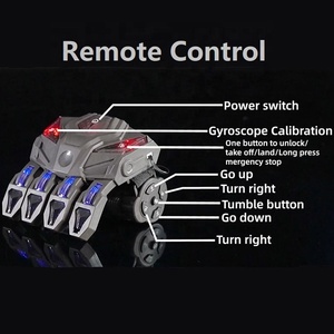Avion télécommandé AiJH EPP, avion de combat RC avec lumière, quadricoptère à 360° de rotation, connexion 2,4 GHz, jouet d'avion RC pour débutants - Product Image 3