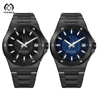 Montre mécanique automatique pour homme, personnalisée, grand cadran, étanche à 100 m, mouvement professionnel