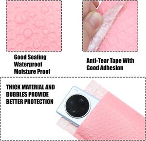 Sobres de Burbuja Autoadhesivos Mailerpak de 5x7 Pulgadas, Color Rosa, Impermeables, Seguros, Reciclables/Duraderos, para Empaque de Bebidas - Product Image 5