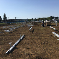 Système de montage au sol solaire KINGSOLAR, angle d'inclinaison réglable, pré-assemblé pour projet en milieu désertique, CE ISO, fabrication directe d'usine