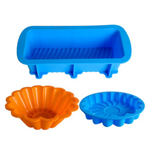 Flower Shaped Silicone Cake Mold <b>Set</b> 3Pcs 23Cm Round 24.5Cm Orange 27Cm Rectangular <b>Baking</b> Pan For Oven Air Fryer - Product Image 2