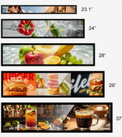 Pantalla Publicitaria para Borde de Estante, Barra Extensible, Panel LCD IPS con Iluminación de Borde, Retroiluminación LED, CMS Basado en la Nube