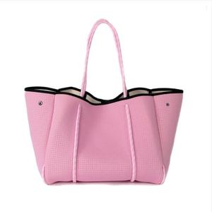 Bolso de playa de neopreno rosa para bebé de verano con decoración de cadena de hombro grande - Product Image 3