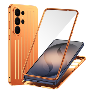 La dernière coque de téléphone portable magnétique à rayures, adaptée au <span class=keywords><strong>Samsung</strong></span> S26 Ultras, est fabriquée en alliage pur. - Product Image 1
